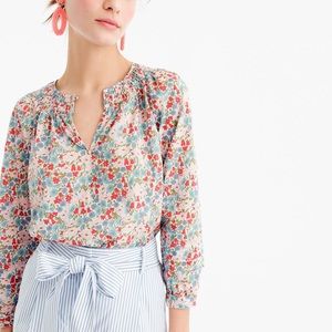 J. Crew | Liberty of London Poppy Smocked …